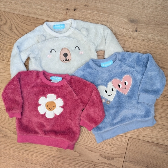 ❤️ 2 for 10 ❤️ 3 Pekkle Fuzzy Sweaters - Picture 1 of 8
